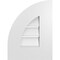 Ekena Millwork Quarter Round Top Left Surface Mount PVC Gable Vent w/ 3-1/2"W x 1"P Standard Frame, 12"W x 16"H GVPQL12X1601SF - alternate 1